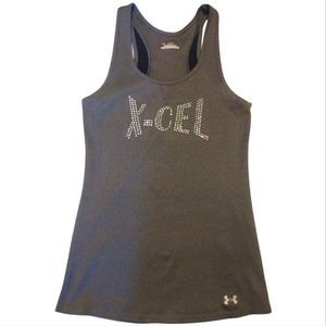 Under Armour Tank Top Gray with X-CEL printed  Size Medium or Small